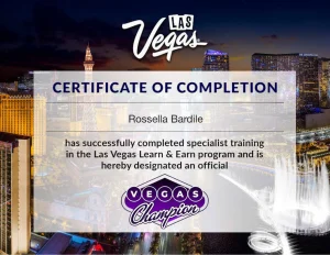 las vegas certificate