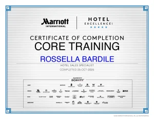marriott core training certificate copy